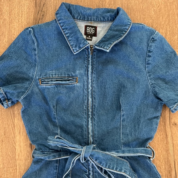 BDG Blue Denim Romper - Picture 2 of 4